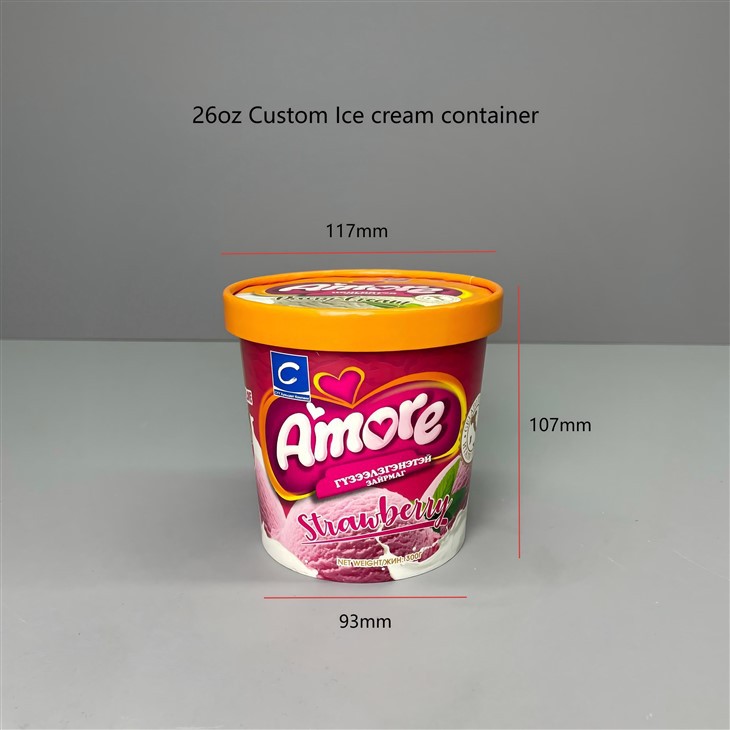 750ml ice cream paper tubs with lids