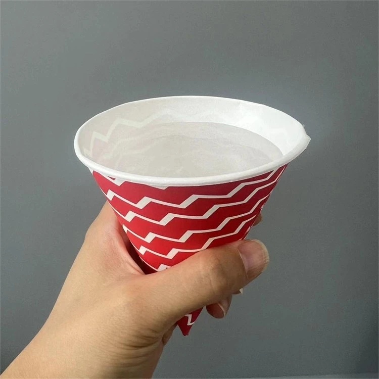 6oz printed cone cups