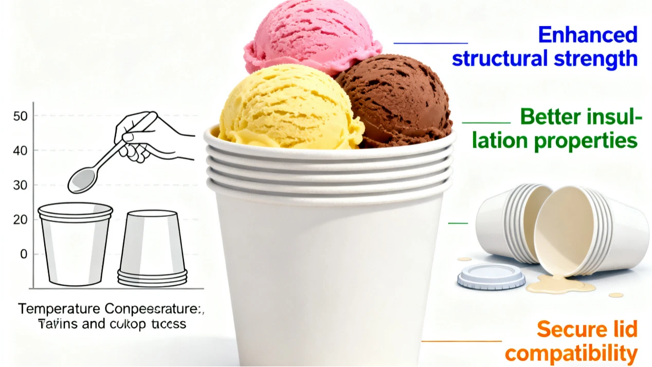 Leakproof ice cream paper cups 2 Leakproof ice cream paper cups 2